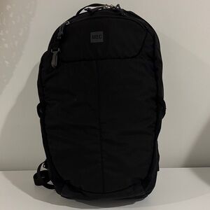 MEC Mountain Equipment Backpack multi compartment day pack work travel bag black